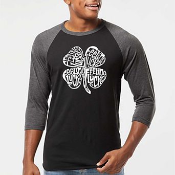 Feeling Lucky - Men's Raglan Baseball Word Art T-shirt