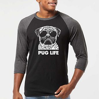 Pug Life - Men's Raglan Baseball Word Art T-shirt