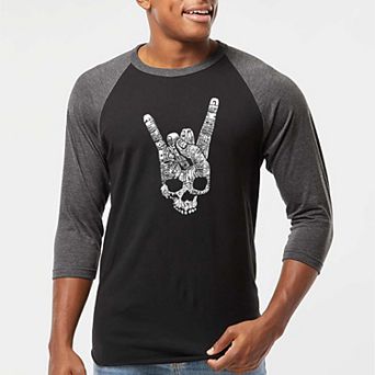 Heavy Metal Genres - Men's Raglan Baseball Word Art T-shirt