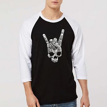 Heavy Metal Genres - Men's Raglan Baseball Word Art T-shirt