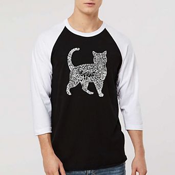 Cat - Men's Raglan Baseball Word Art T-shirt