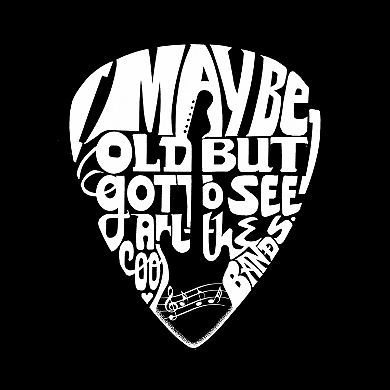 Guitar Pick - Men's Raglan Baseball Word Art T-shirt