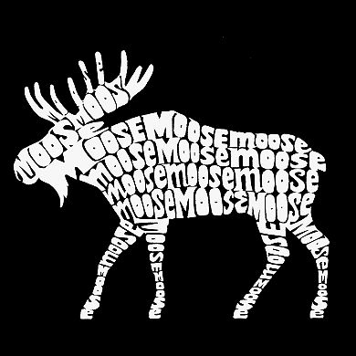 Moose - Men's Raglan Baseball Word Art T-shirt