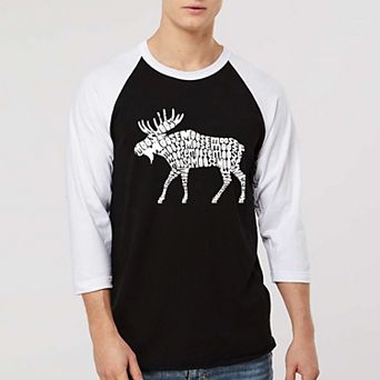 Moose - Men's Raglan Baseball Word Art T-shirt