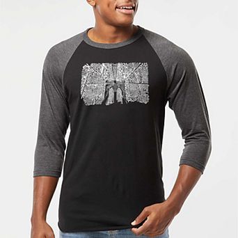 Brooklyn Bridge - Men's Raglan Baseball Word Art T-shirt