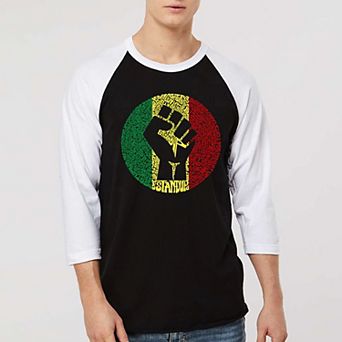 Get Up Stand Up - Men's Raglan Baseball Word Art T-shirt