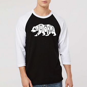 California Bear - Men's Raglan Baseball Word Art T-shirt