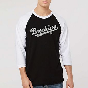 Brooklyn Neighborhoods - Men's Raglan Baseball Word Art T-shirt
