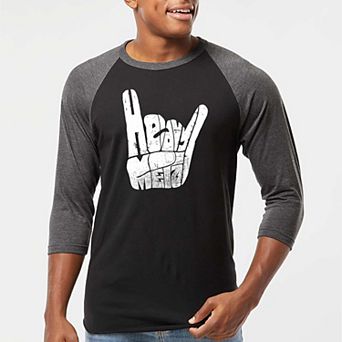 Heavy Metal - Men's Raglan Baseball Word Art T-shirt