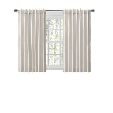 Chevron Unlined Rod Pocket W/back Tabs Panel Curtain