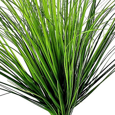 Artificial Grass Black Embossed Vase Table Decor