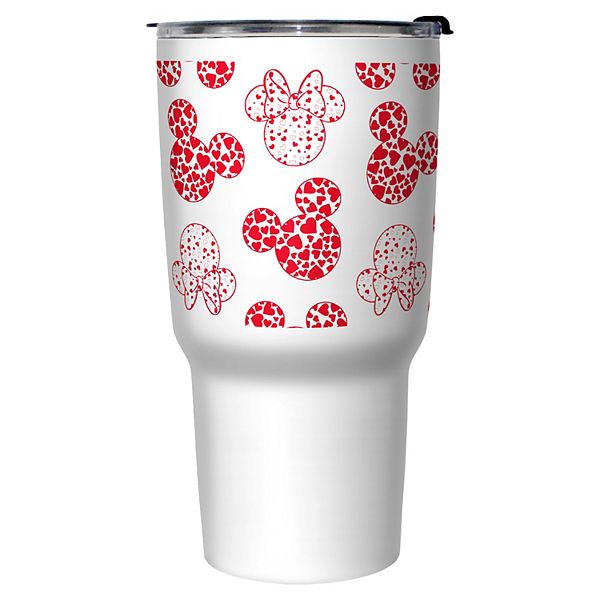 Mickey Mouse And Minnie Heart Print Heads Stainless Steel
