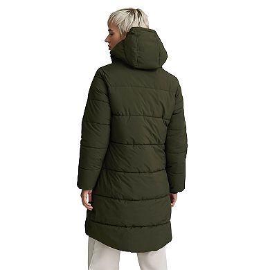 Women's NVLT Mixed Quilt Hooded Puffer Coat