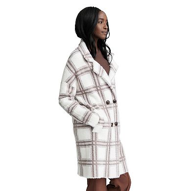 Women's NVLT Plaid Patterned Coatigan