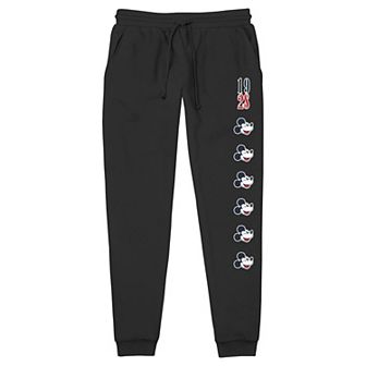 Disney's Mickey Mouse Men's 1928 Mickey Faces Banded Bottom Pajama Pants
