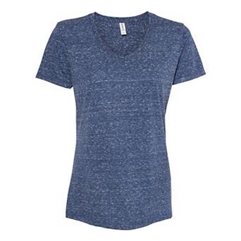 Jerzees Women´s Snow Heather Jersey V-neck T-shirt