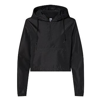 Independent Trading Co. Women´s Lightweight Quarter-zip Pullover Crop Windbreaker