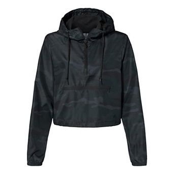 Independent Trading Co. Women´s Lightweight Quarter-zip Pullover Crop Windbreaker