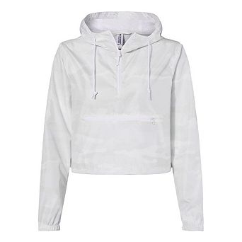 Independent Trading Co. Women´s Lightweight Quarter-zip Pullover Crop Windbreaker