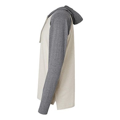 LAT Fine Jersey Hooded Long Sleeve Raglan T-Shirt