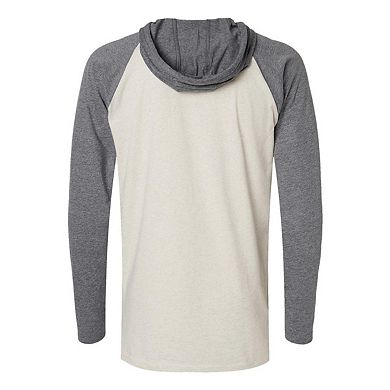 LAT Fine Jersey Hooded Long Sleeve Raglan T-Shirt