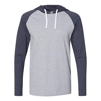 LAT Fine Jersey Hooded Long Sleeve Raglan T-Shirt