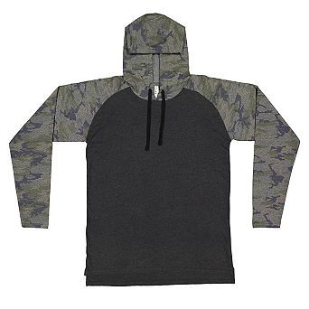LAT Fine Jersey Hooded Long Sleeve Raglan T-Shirt