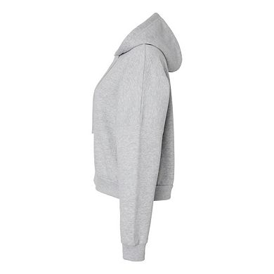 MV Sport Women's Sueded Fleece Crop Hooded Sweatshirt