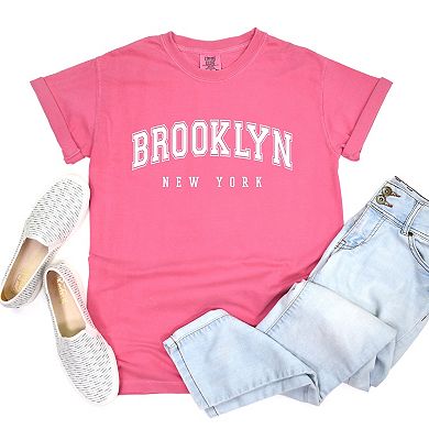 Brooklyn New York - Women's Garment Dyed Graphic T-Shirt