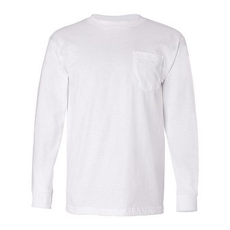 Bayside Long Sleeve T-Shirt with a Pocket