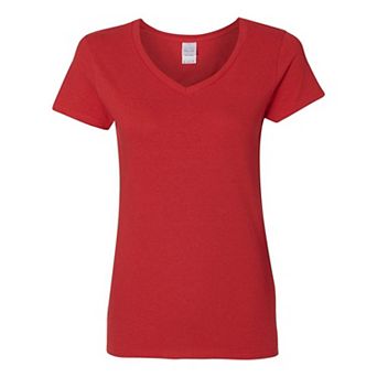 Gildan Heavy Cotton Womens V-Neck T-Shirt