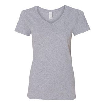 Gildan Heavy Cotton Womens V-Neck T-Shirt