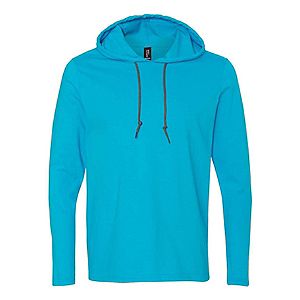 Hurley Men's Long Sleeve Hooded T-Shirt - Ultra Soft Jersey, Classic Fit, Gradient Diamond Graphic