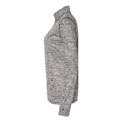 Badger Womens Tonal Blend Quarter-zip Pullover