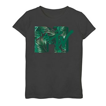 Plus Size Girls MTV Palm Leaves MTV Logo Graphic Tee