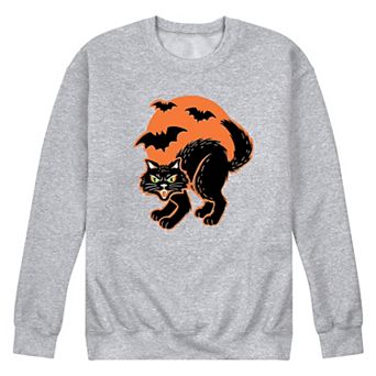Men's Vintage Paper Cat Halloween Graphic Fleece
