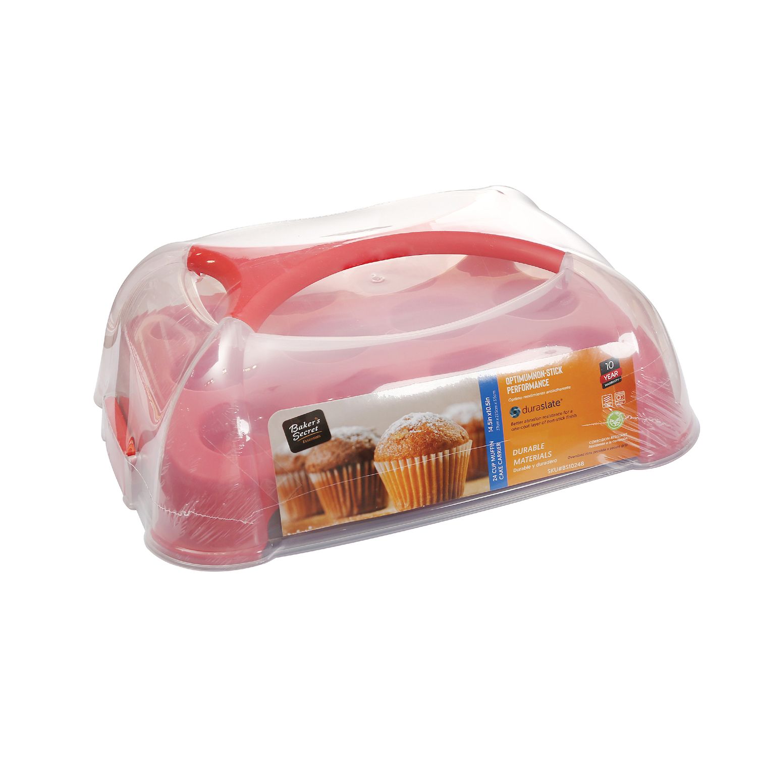 Juvale 3 Tier Cupcake Carrier with Lid and Handle, Holds 36 Cupcakes (Pink, 13.5 x 10.25 x 10.75 in)