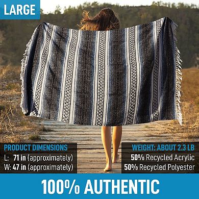 Zulay Home Hand Woven Yoga Blanket & Outdoor Blanket