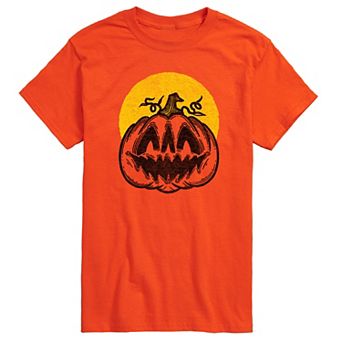 Men's Scary Vintage Pumpkin Graphic Tee