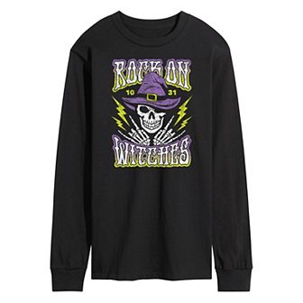 Men's Rock On Witches Long Sleeve Graphic Tee