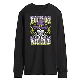 Men's Rock On Witches Long Sleeve Graphic Tee