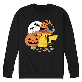 Men's Pokemon Witch Pika with Candy Fleece Pullover