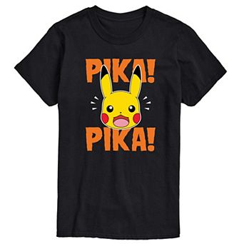Men's Pokemon Pika Pika Scared Graphic Tee