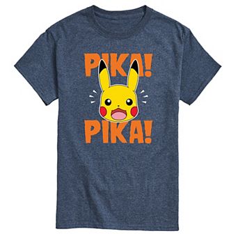 Men's Pokemon Pika Pika Scared Graphic Tee