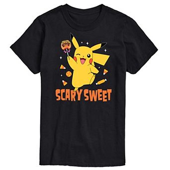 Men's Pokemon Pikachu Scary Sweet Graphic Tee