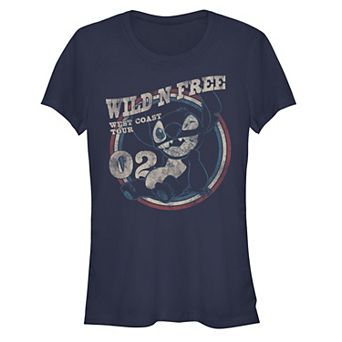 Disney's Lilo & Stitch Juniors' Wild 'N Free Stitch Americana Graphic Tee