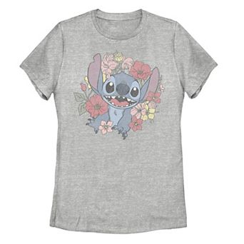 Disney's Lilo & Stitch Juniors' Flowers Wreath Graphic Tee