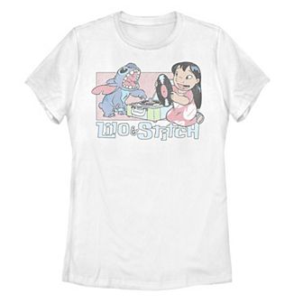 Disney's Lilo & Stitch Juniors' Record Player Graphic Tee
