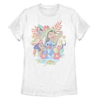 Disney's Lilo & Stitch Juniors' Chartacters Group Stacked Graphic Tee