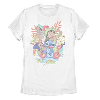 Disney's Lilo & Stitch Juniors' Chartacters Group Stacked Graphic Tee